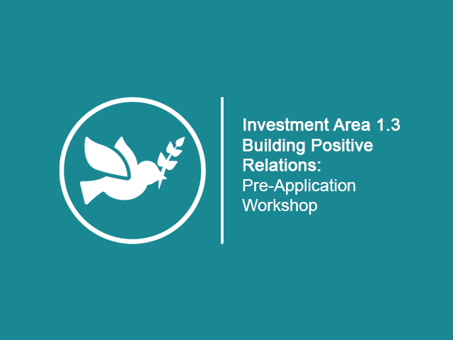 Investment area 1.3 Building Positive Relations 