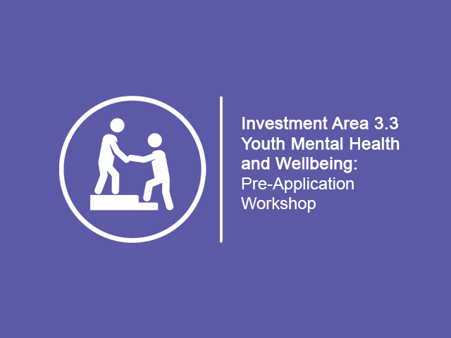 Investment area 3.3 Youth mental health and wellbeing